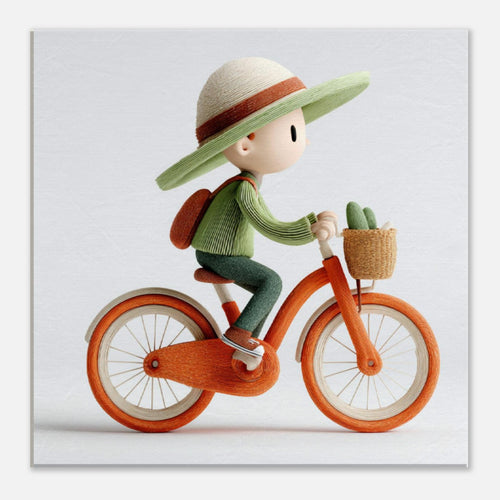 bicycle boy canvas nursery wall art