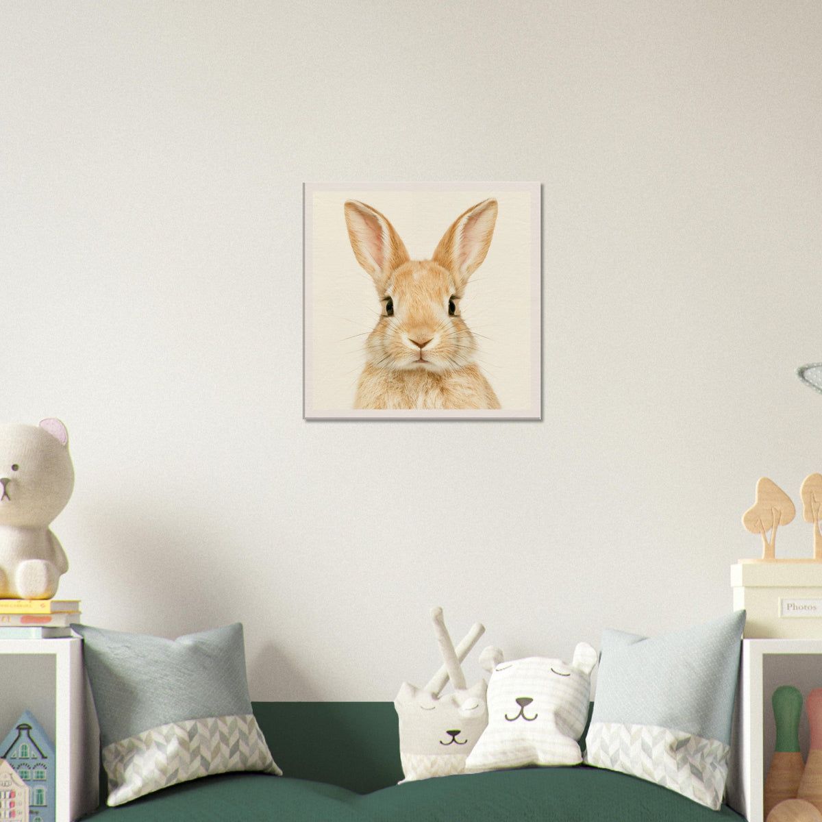 Adorable Bunny Canvas Wall Art - KIDSROOM WALL ART