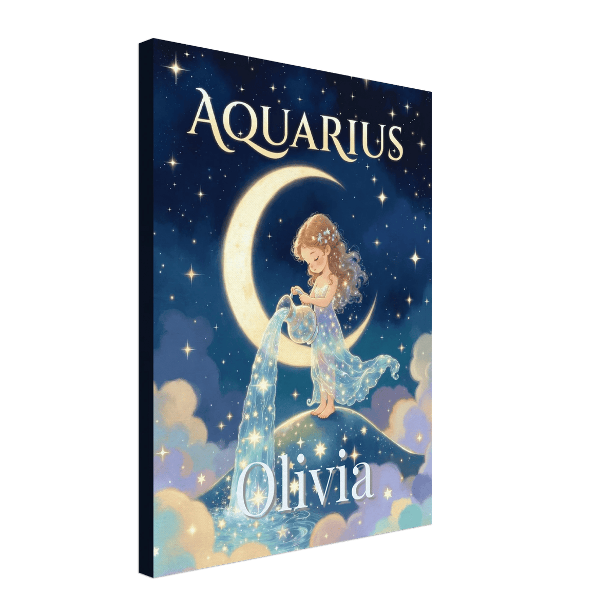 Aquarius Personalized Zodiac Wall Art for Kids - KIDSROOM WALL ART