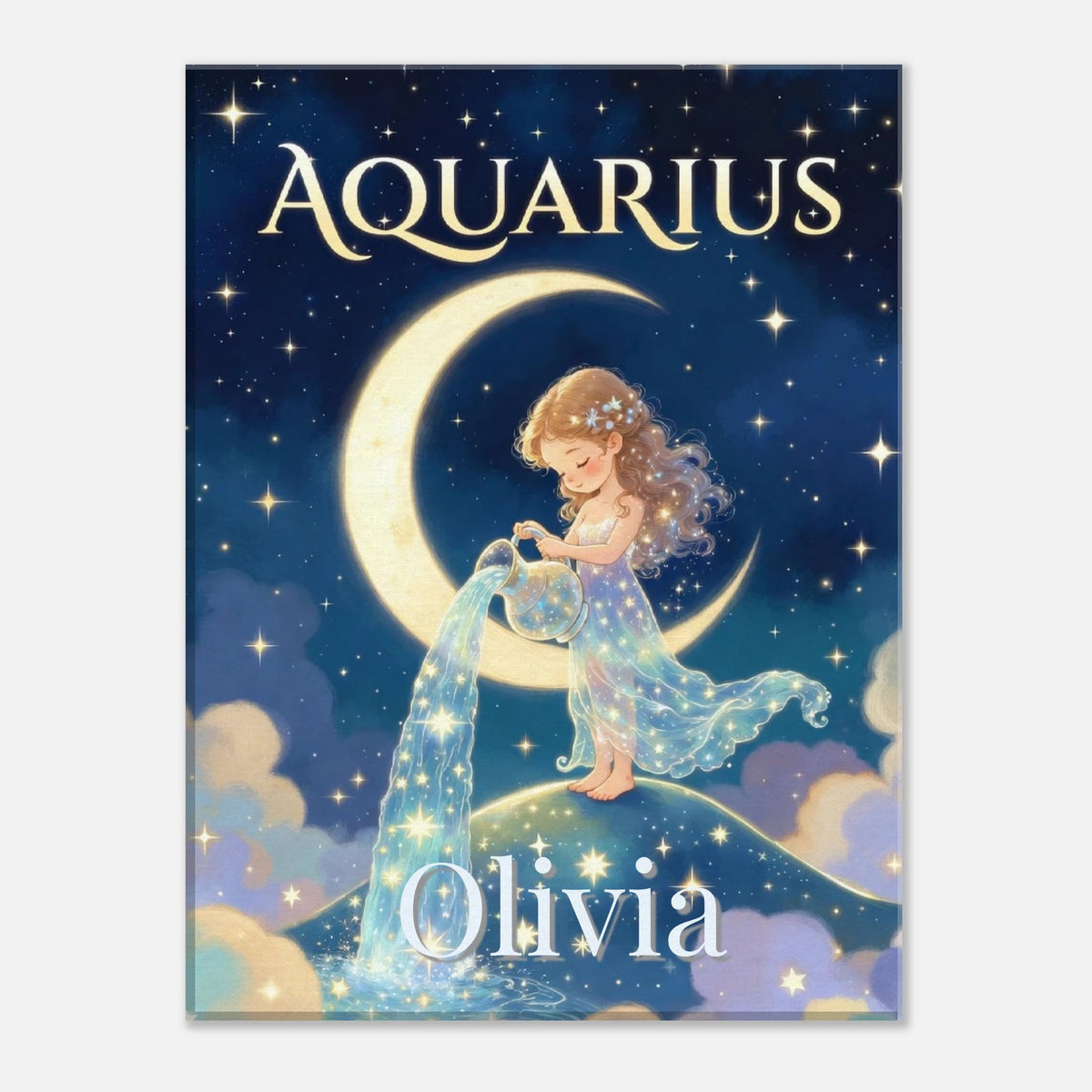 Aquarius Personalized Zodiac Wall Art for Kids - KIDSROOM WALL ART