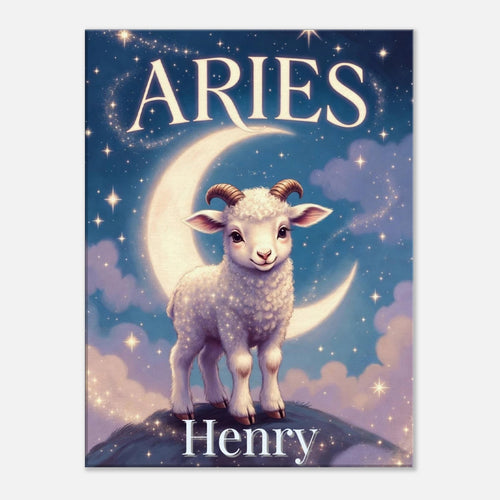 Aries Personalized Zodiac Wall Art for Kids - KIDSROOM WALL ART