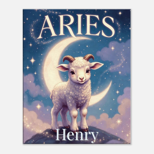 Aries Personalized Zodiac Wall Art for Kids - KIDSROOM WALL ART