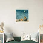 Bears Roasting Marshmallows Canvas Wall Art for Kids - KIDSROOM WALL ART
