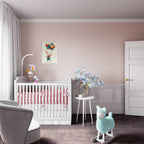 Bunny With Balloons Canvas Wall Art - KIDSROOM WALL ART