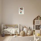 Bunny With Balloons Canvas Wall Art - KIDSROOM WALL ART