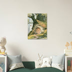 Elven Tree Cottage Canvas Wall Art for Kids - KIDSROOM WALL ART