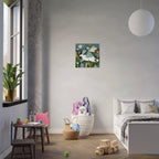Fairy Riding a White Rabbit Canvas Wall Art for Kids - KIDSROOM WALL ART