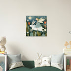 Fairy Riding a White Rabbit Canvas Wall Art for Kids - KIDSROOM WALL ART