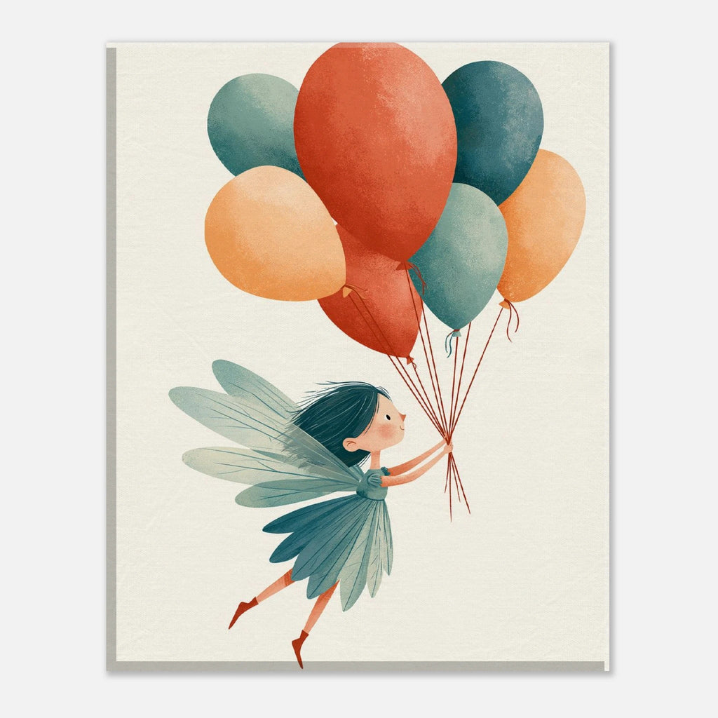 Fairy with Balloons Canvas Wall Art - KIDSROOM WALL ART