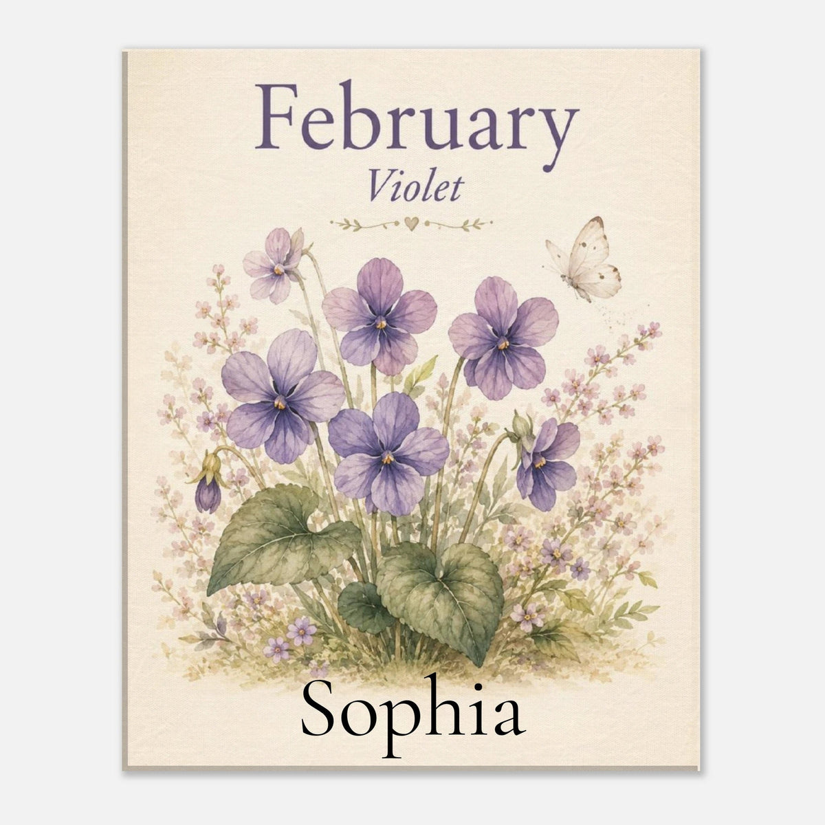 February Birth Flower Canvas Wall Art - KIDSROOM WALL ART