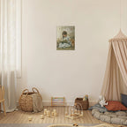 Girl Reading to Woodland Animals Canvas Wall Art - KIDSROOM WALL ART