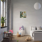Girl Reading with Fox Canvas Wall Art for Kids - KIDSROOM WALL ART