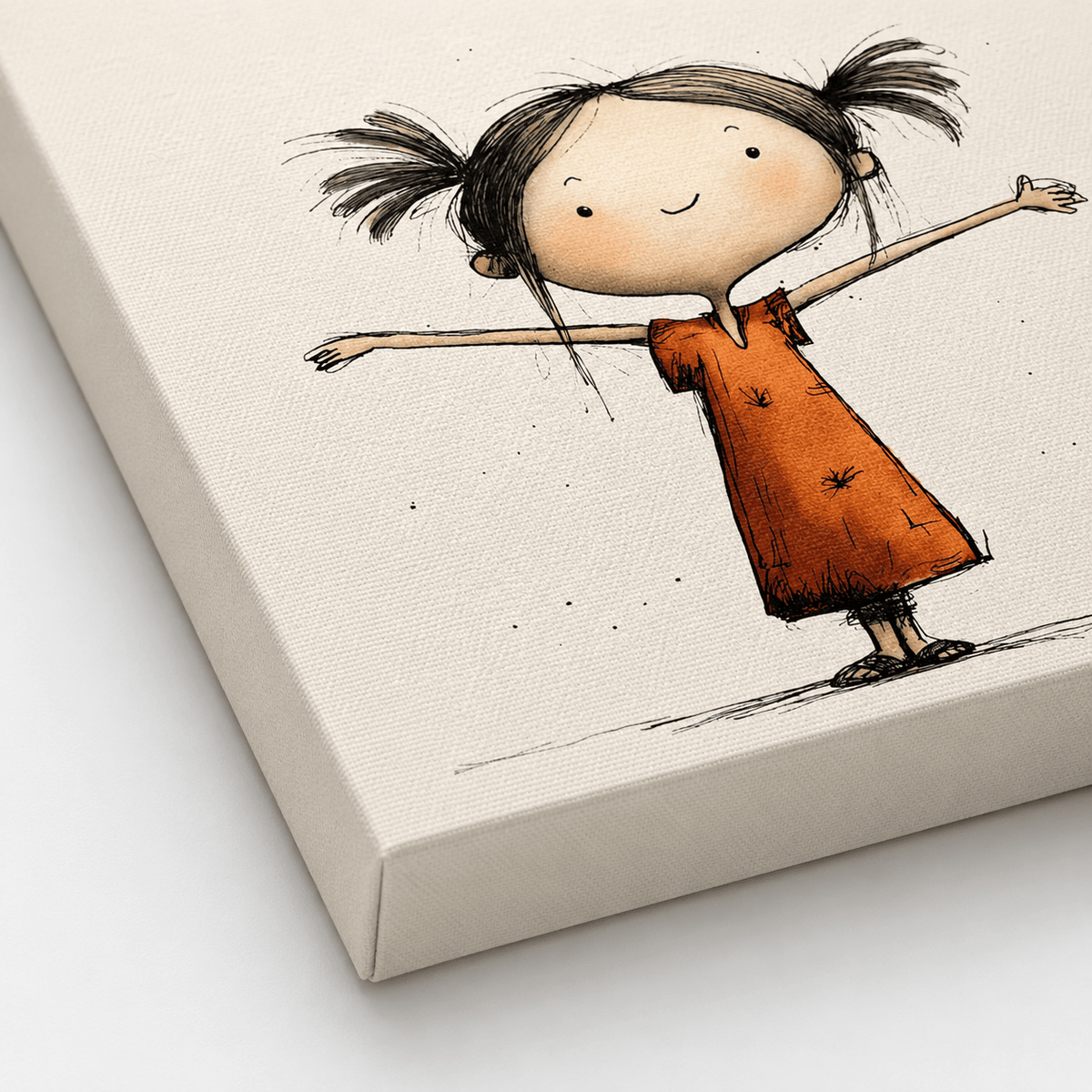 Girl Wants Hug Canvas Wall Art - KIDSROOM WALL ART