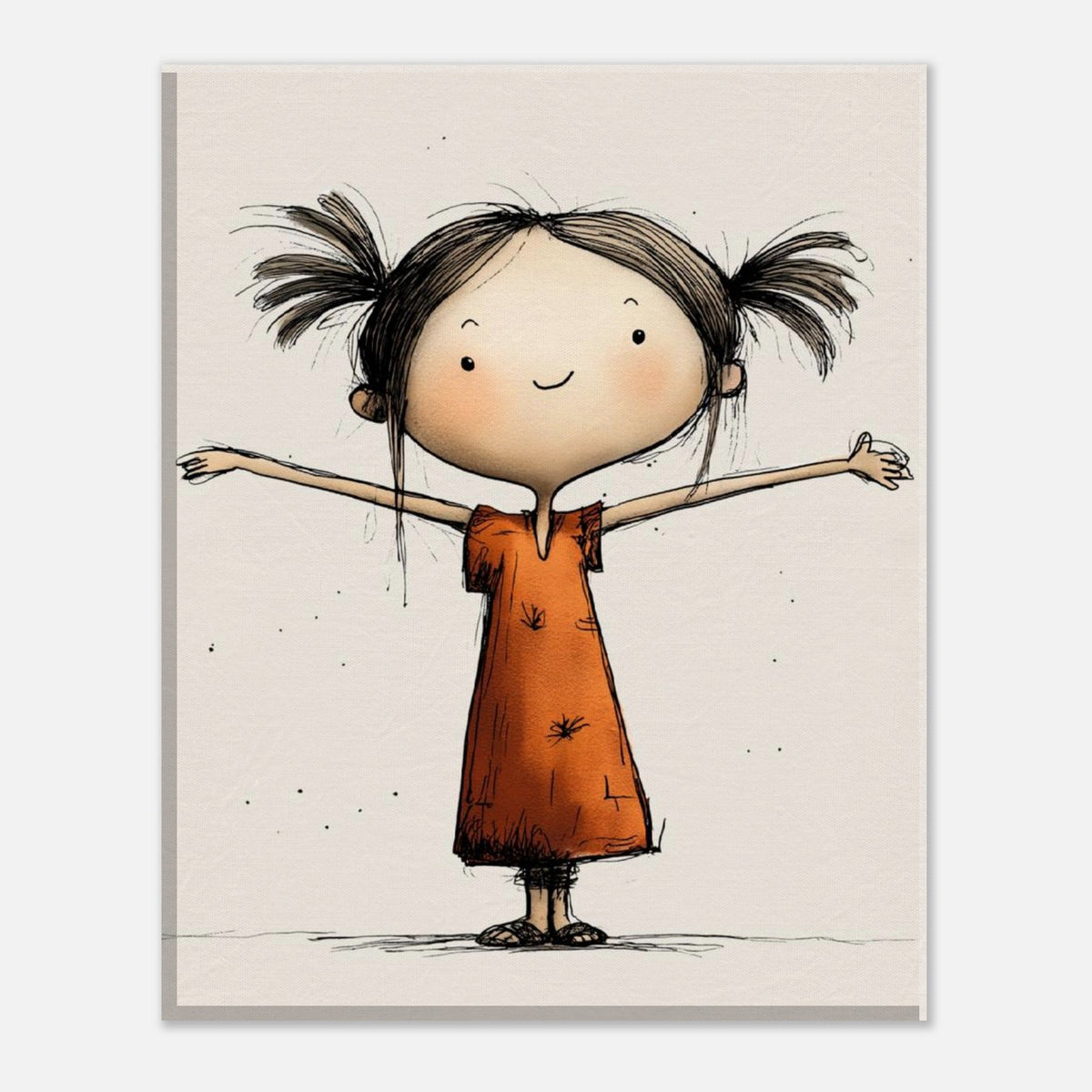 Girl Wants Hug Canvas Wall Art - KIDSROOM WALL ART