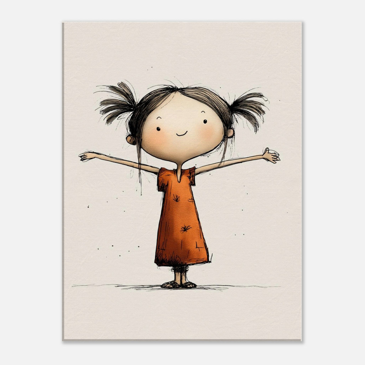 Girl Wants Hug Canvas Wall Art - KIDSROOM WALL ART