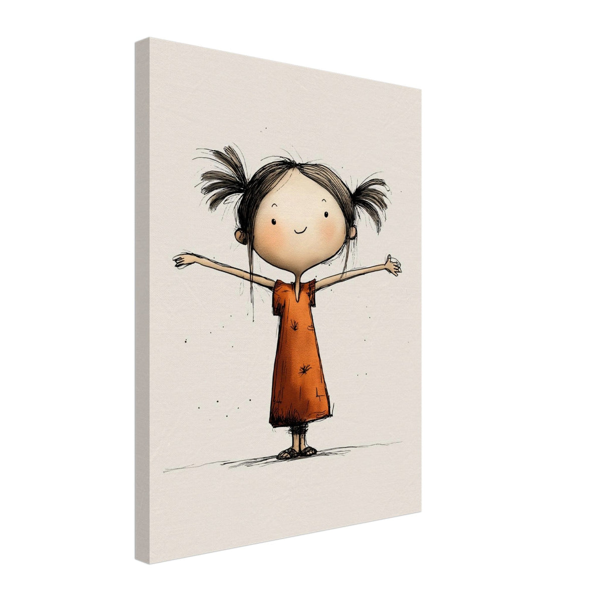 Girl Wants Hug Canvas Wall Art - KIDSROOM WALL ART