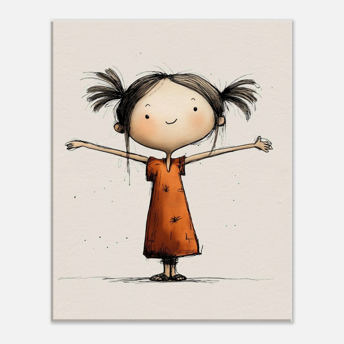 Girl Wants Hug Canvas Wall Art - KIDSROOM WALL ART