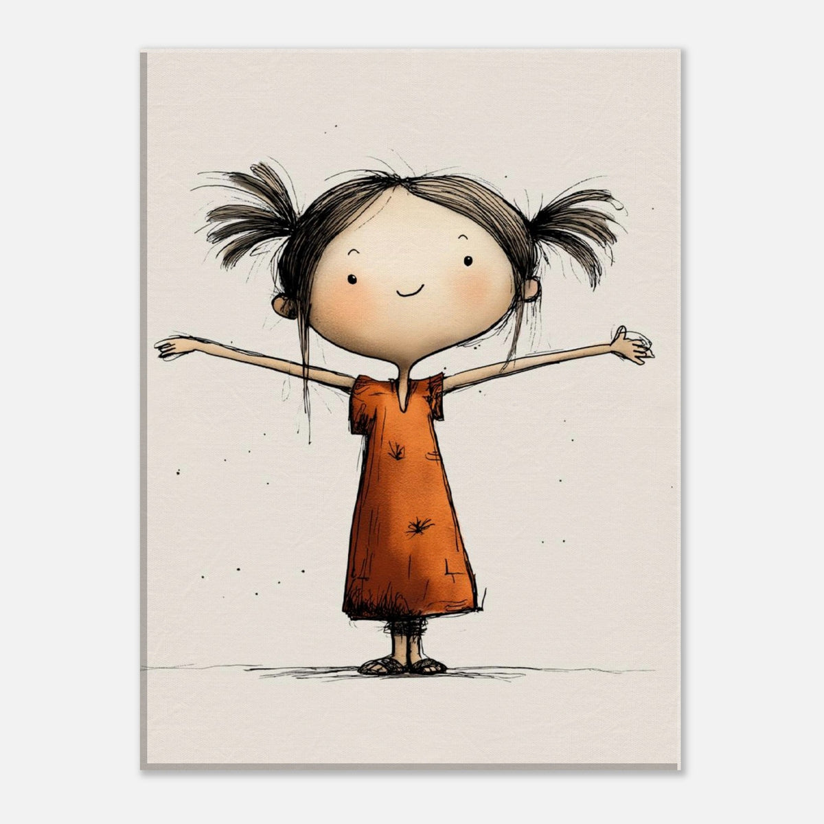 Girl Wants Hug Canvas Wall Art - KIDSROOM WALL ART