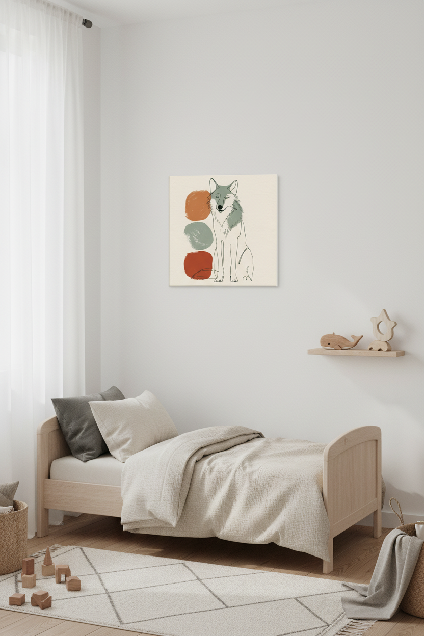 Modern Wolf Children's Room