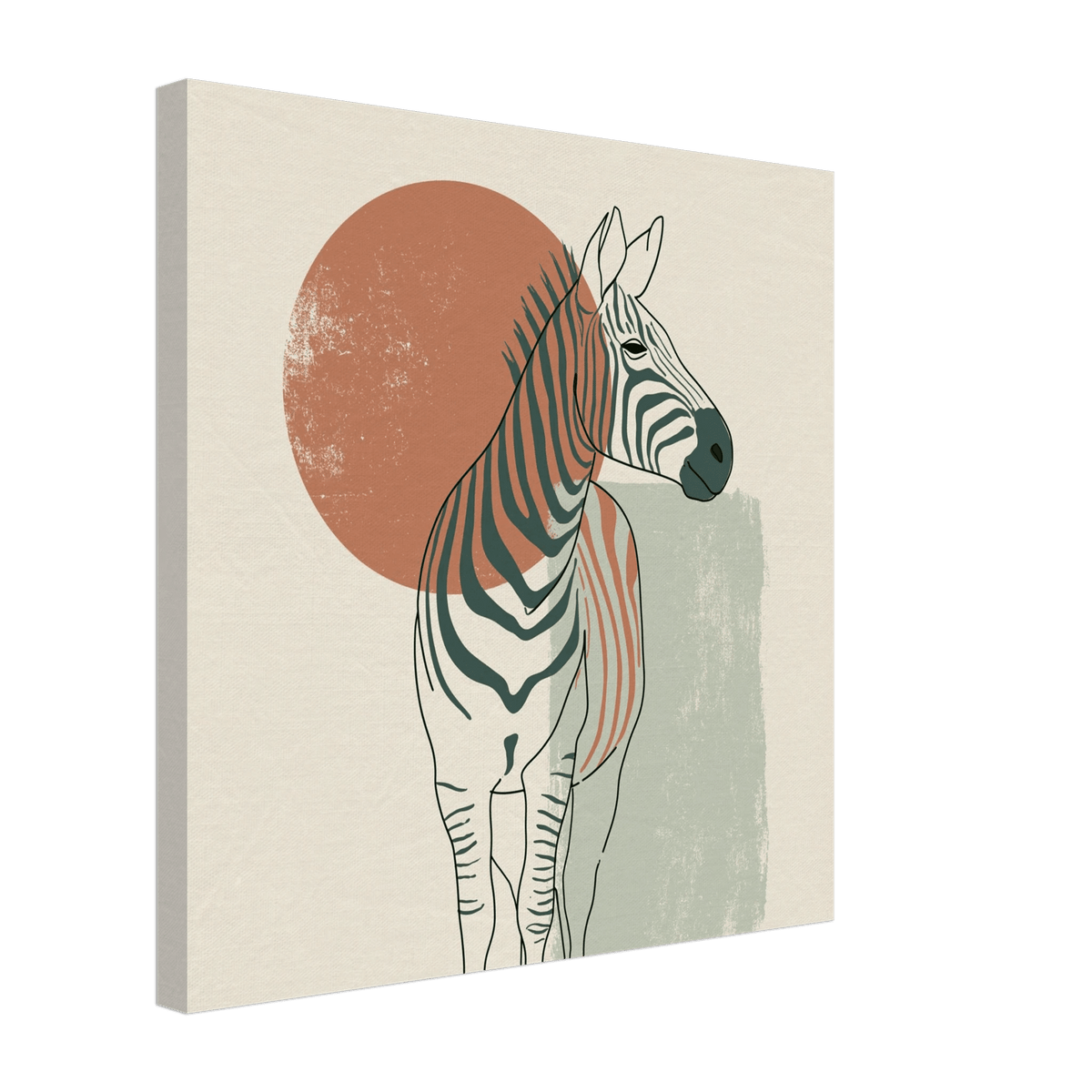 Modern Zebra Canvas Wall Art - KIDSROOM WALL ART