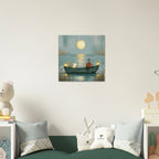 Moonlight Boat Ride Canvas Wall Art for Kids - KIDSROOM WALL ART