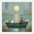 Moonlight Boat Ride Canvas Wall Art for Kids - KIDSROOM WALL ART