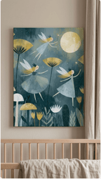 Moonlit Fairies Canvas Wall Art for Kids - KIDSROOM WALL ART