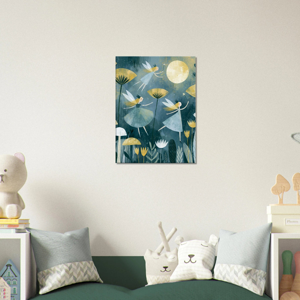 Moonlit Fairies Canvas Wall Art for Kids - KIDSROOM WALL ART
