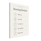 Morning Routine Canvas Wall Art for Kids - KIDSROOM WALL ART