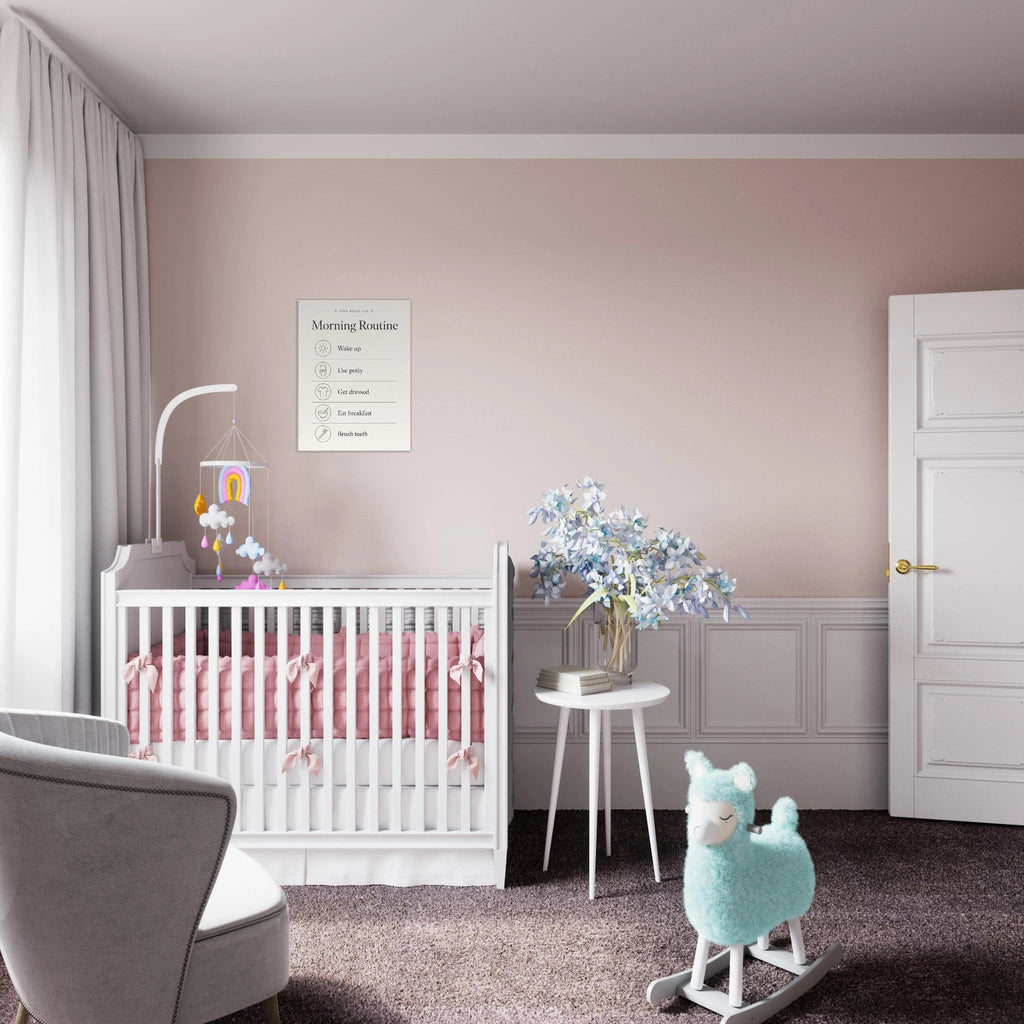 Morning Routine Canvas Wall Art for Kids - KIDSROOM WALL ART