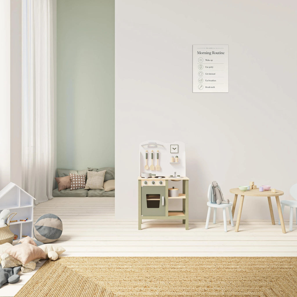 Morning Routine Canvas Wall Art for Kids - KIDSROOM WALL ART