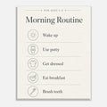 Morning Routine Canvas Wall Art for Kids - KIDSROOM WALL ART