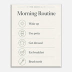 Morning Routine Canvas Wall Art for Kids - KIDSROOM WALL ART