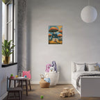 Mushroom Cottage Canvas Wall Art for Kids - KIDSROOM WALL ART