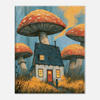 Mushroom Cottage Canvas Wall Art for Kids - KIDSROOM WALL ART