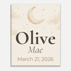 Personalized Baby Name and Birth Date Canvas Wall Art - KIDSROOM WALL ART