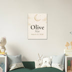 Personalized Baby Name and Birth Date Canvas Wall Art - KIDSROOM WALL ART