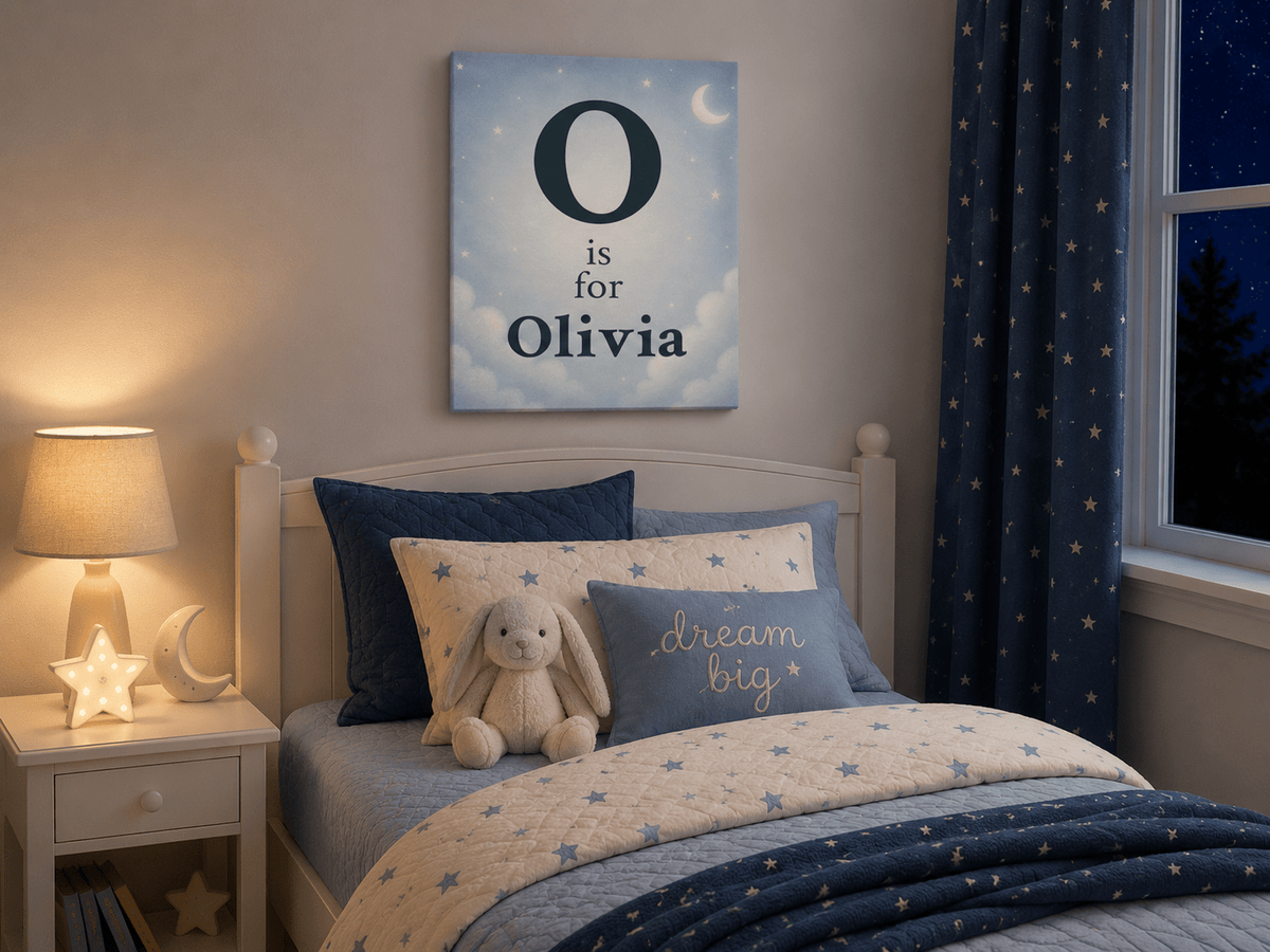 Personalized Initial and Name Wall Art for Kids - KIDSROOM WALL ART
