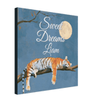 Personalized Sweet Dreams Tiger Canvas for Kids - KIDSROOM WALL ART