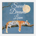 Personalized Sweet Dreams Tiger Canvas for Kids - KIDSROOM WALL ART