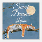 Personalized Sweet Dreams Tiger Canvas for Kids - KIDSROOM WALL ART