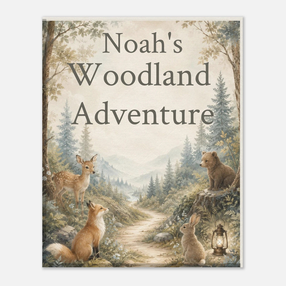 Personalized Woodland Adventure Wall Art for Kids - KIDSROOM WALL ART