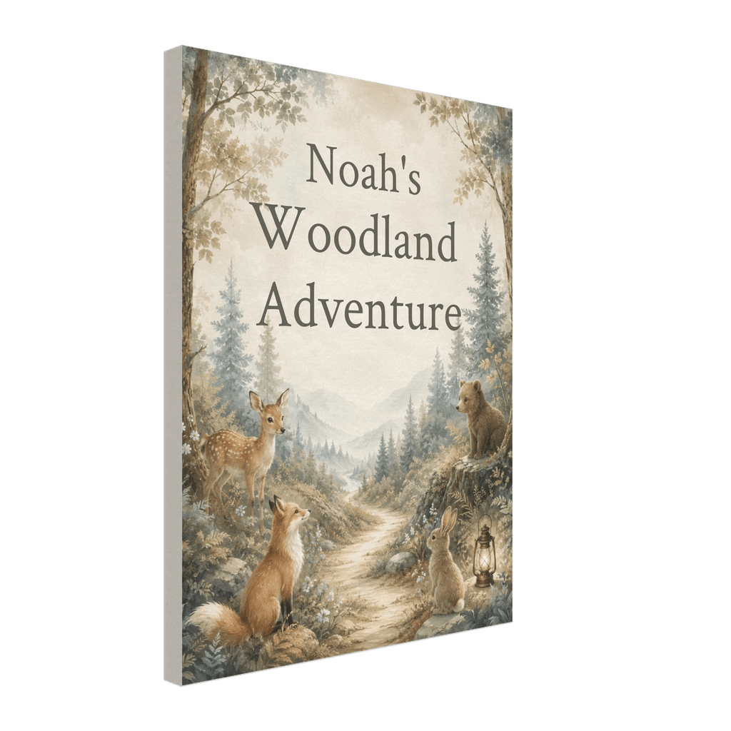 Personalized Woodland Adventure Wall Art for Kids - KIDSROOM WALL ART