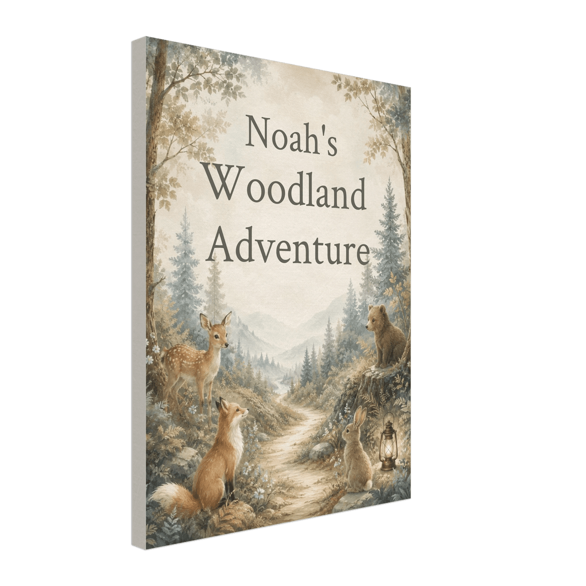 Personalized Woodland Adventure Wall Art for Kids - KIDSROOM WALL ART
