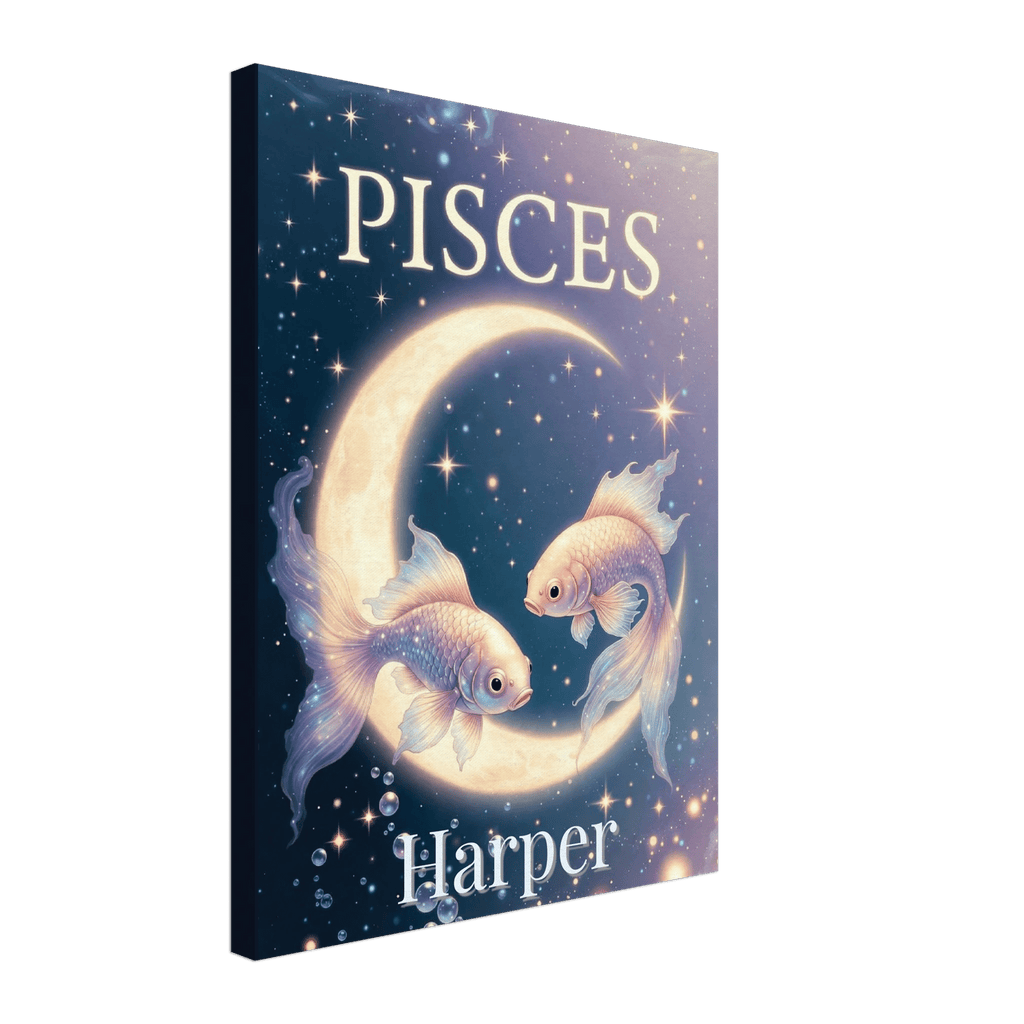 Pisces Personalized Zodiac Wall Art for Kids - KIDSROOM WALL ART