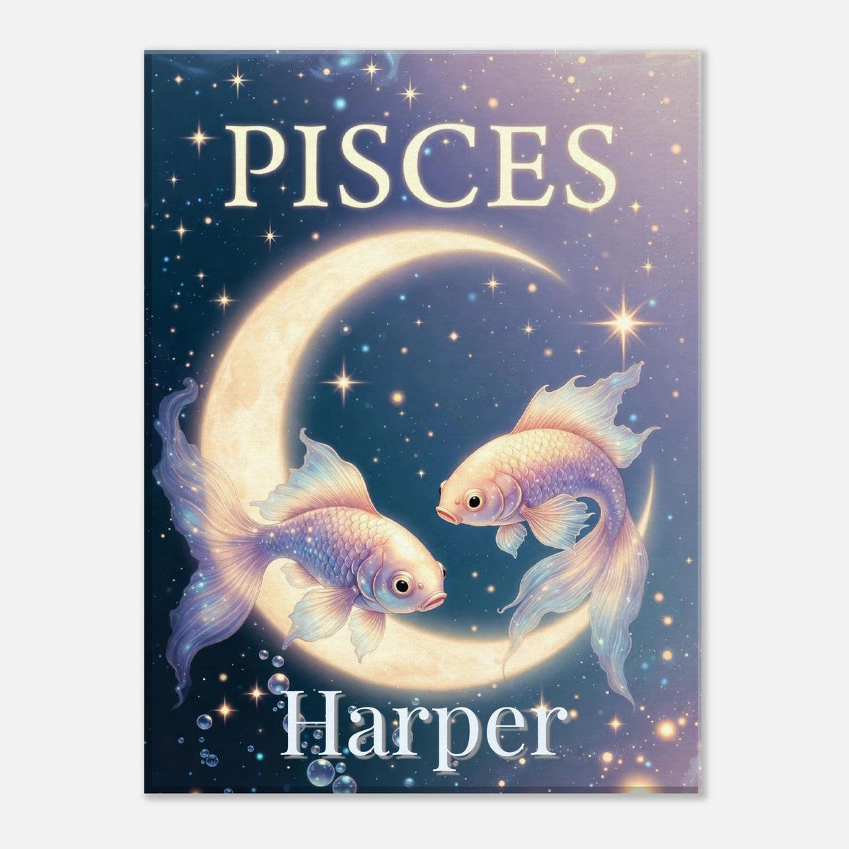 Pisces Personalized Zodiac Wall Art for Kids - KIDSROOM WALL ART