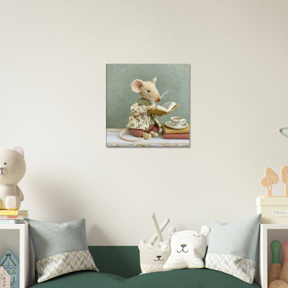 Storybook Mouse Canvas Wall Art for Kids - KIDSROOM WALL ART