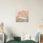 Swan Nursery Canvas Wall Art - KIDSROOM WALL ART
