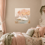 Swan Nursery Canvas Wall Art - KIDSROOM WALL ART