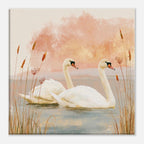Swan Nursery Canvas Wall Art - KIDSROOM WALL ART